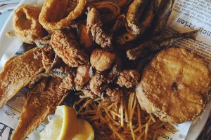 assorted fried foods